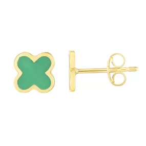 14K Bolt Enamel Earrings