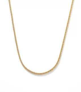 22K Yellow Gold Men's Link Chain W/ Rounded Cuban Link, 26 Inches