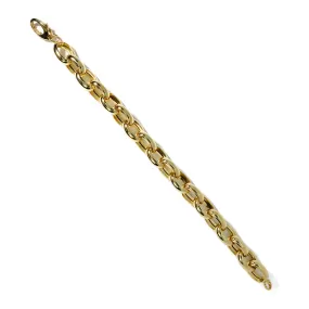 AFJ Gold Collection - Oval Link Chain Bracelet, Yellow Gold