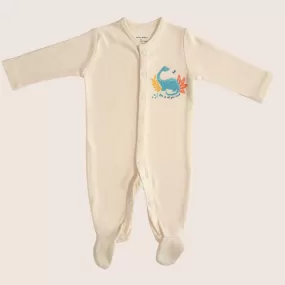 Baby Dino Organic Baby Sleepsuit with Close Toe