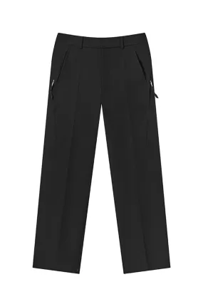 Black Multiple Pocket Trousers