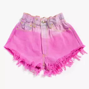 Boho Rose Ombre High Waisted Shorts