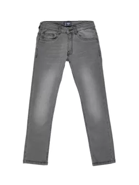 BOY'S GREY WASHED REGULAR FIT JEANS