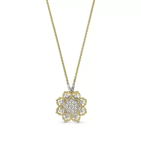 Buccellati - Rombi - Pendant with Diamonds, 18k White and Yellow Gold