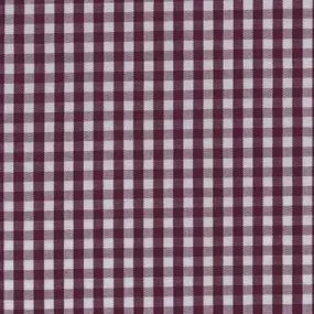 Burgundy and White Mini Check Classic Custom Shirt 100c 70*70 San468a