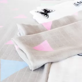 Burp Cloths - Grey Triangle