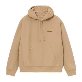 Carhartt Hooded American Script Sweat Dusty Hamilton Brown