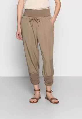 Cream Line Pants - Timber Wolf