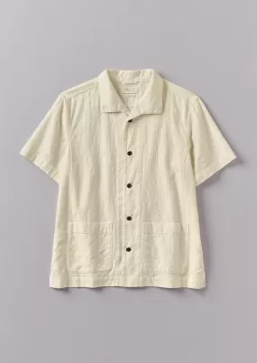 Fly Away Collar Jacquard Shirt | Chalk