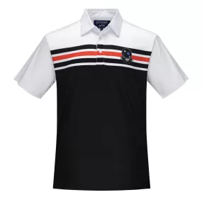 Grateful Dead | Performance Polo | Space Your Face in Black and Red Stripes