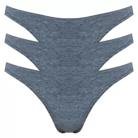 {Grey} organic bamboo thong