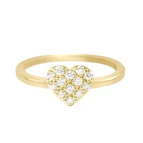 In Love Diamond Ring, Yellow Gold, Size 4.75