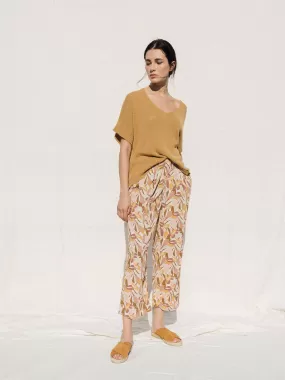 Indi & Cold Fluid Leaf Pants | Rose