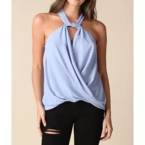 Lavender Twist Neck Top