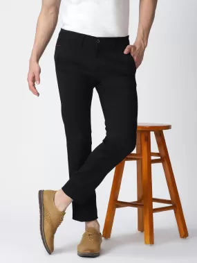 MEN'S BLACK SOLID JASON FIT TROUSER