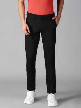 MEN'S BLACK SOLID SLIM FIT TROUSER