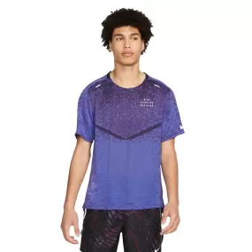 Mens Nike Dri-FIT ADV Run Division Techknit Shirt - Blue / Sangria