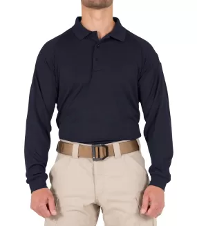 Men's Performance Long Sleeve Polo / Midnight Navy