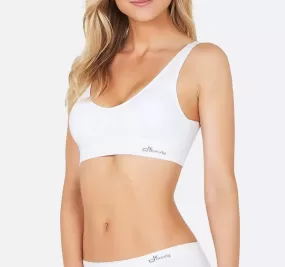 Seamless Padded Shaper Bra in White