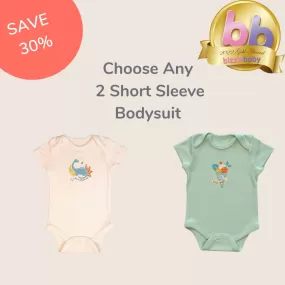 Short Sleeve Bodysuits - Twin Pack