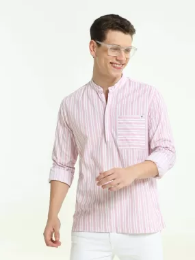 Throne pastel pink casual kurta