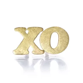 Tiny XO Hugs & Kisses 14k Yellow Gold Stud Earrings