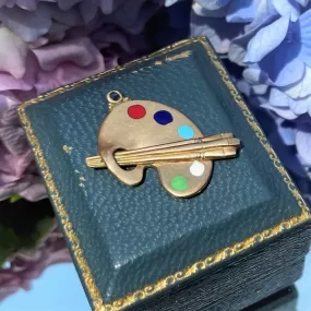 Vintage Painter's Palette Charm